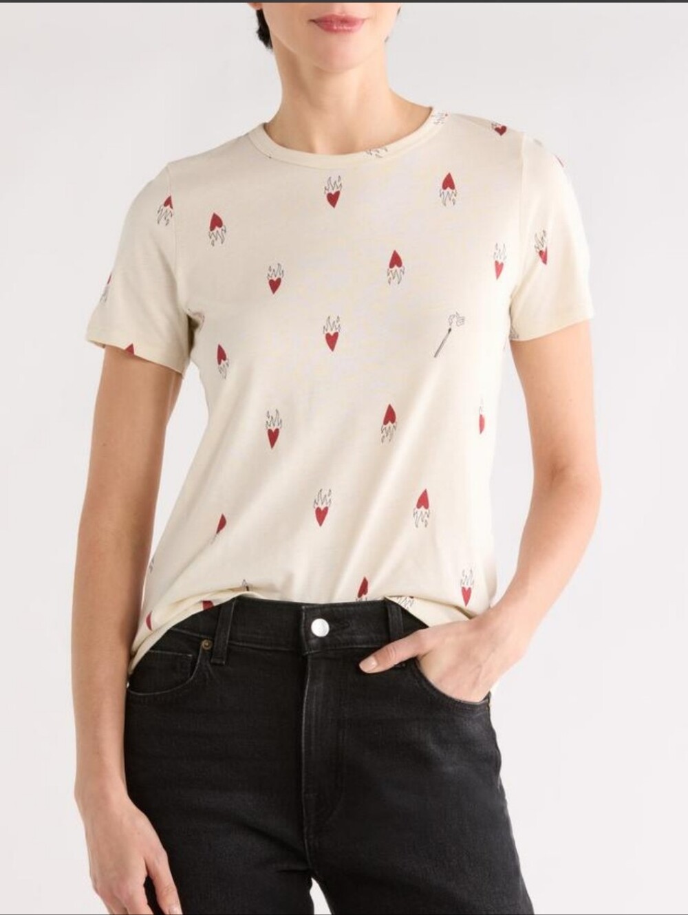 NWT Rag And Bone Heart And Flame Tee Sz Sm
